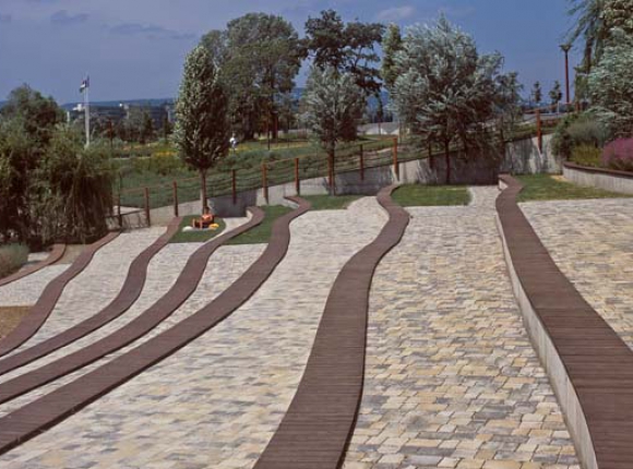 Appia antica lávaszürke melírozott rusztikus burkolat